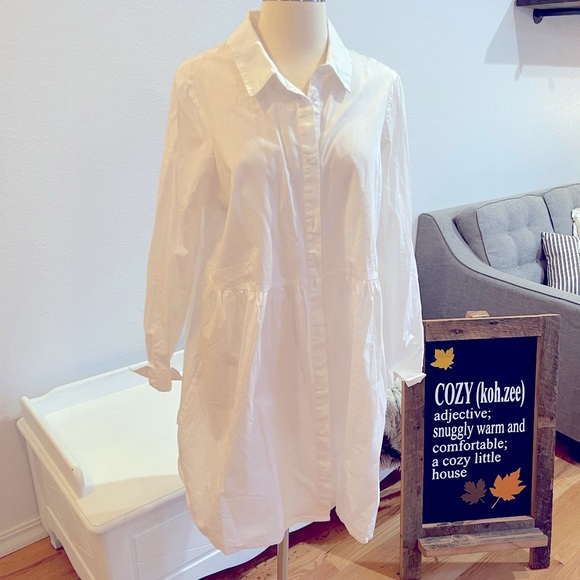 ASOS white button down blouse - Picture 1 of 5